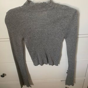 Cropped turtleneck sweater